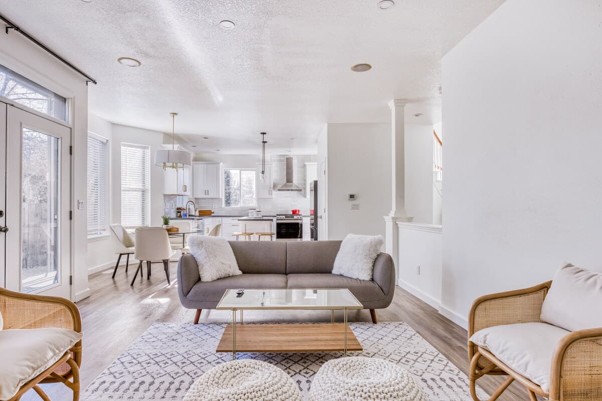 Kitchen and living area