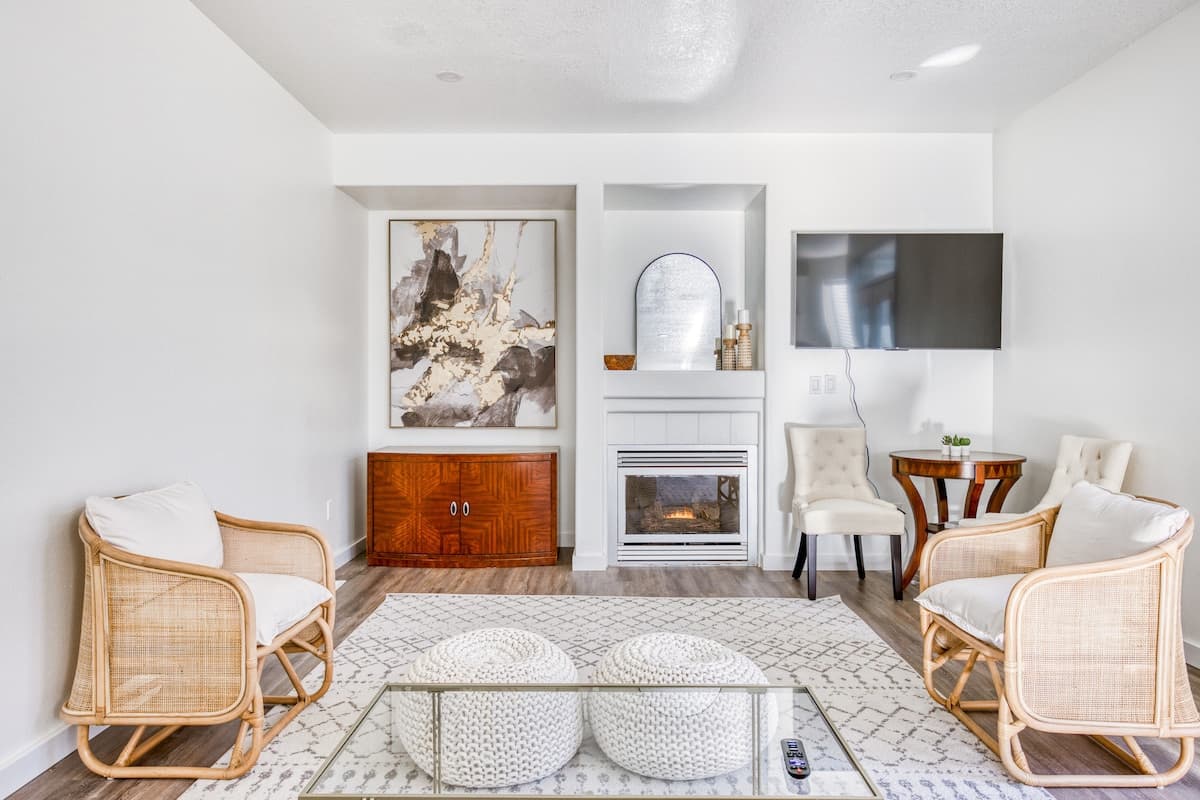 Living room toward fireplace